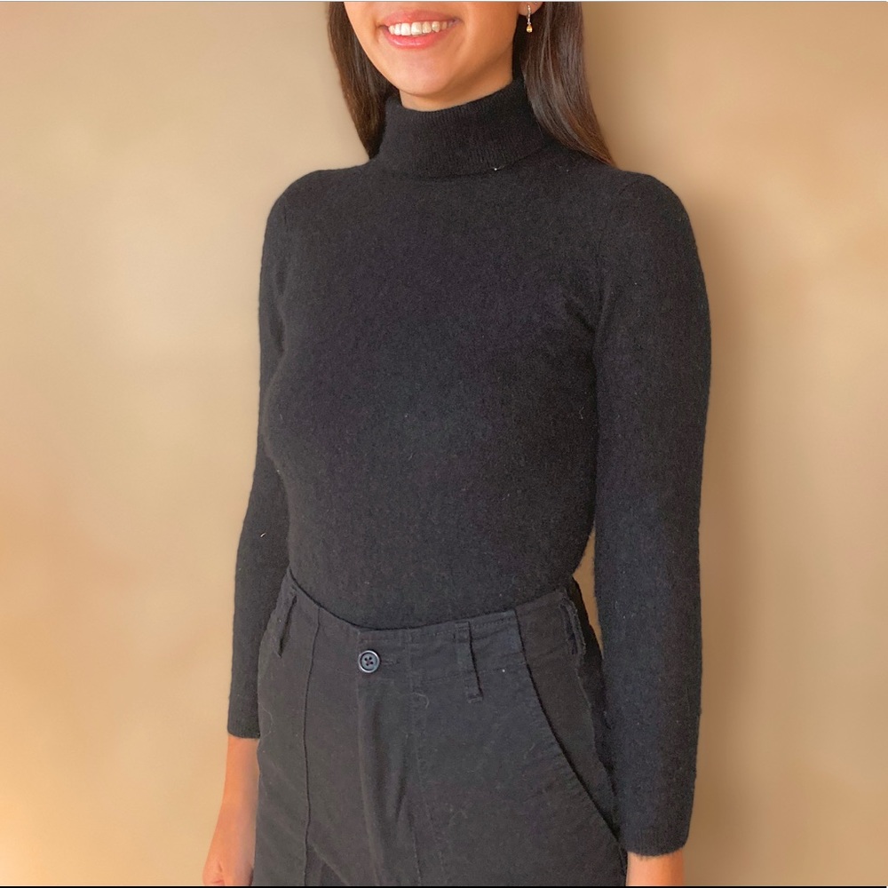 Black Cashmere Turtleneck